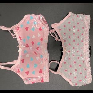 Girls size 7/8 Betsey Johnson bralettes.